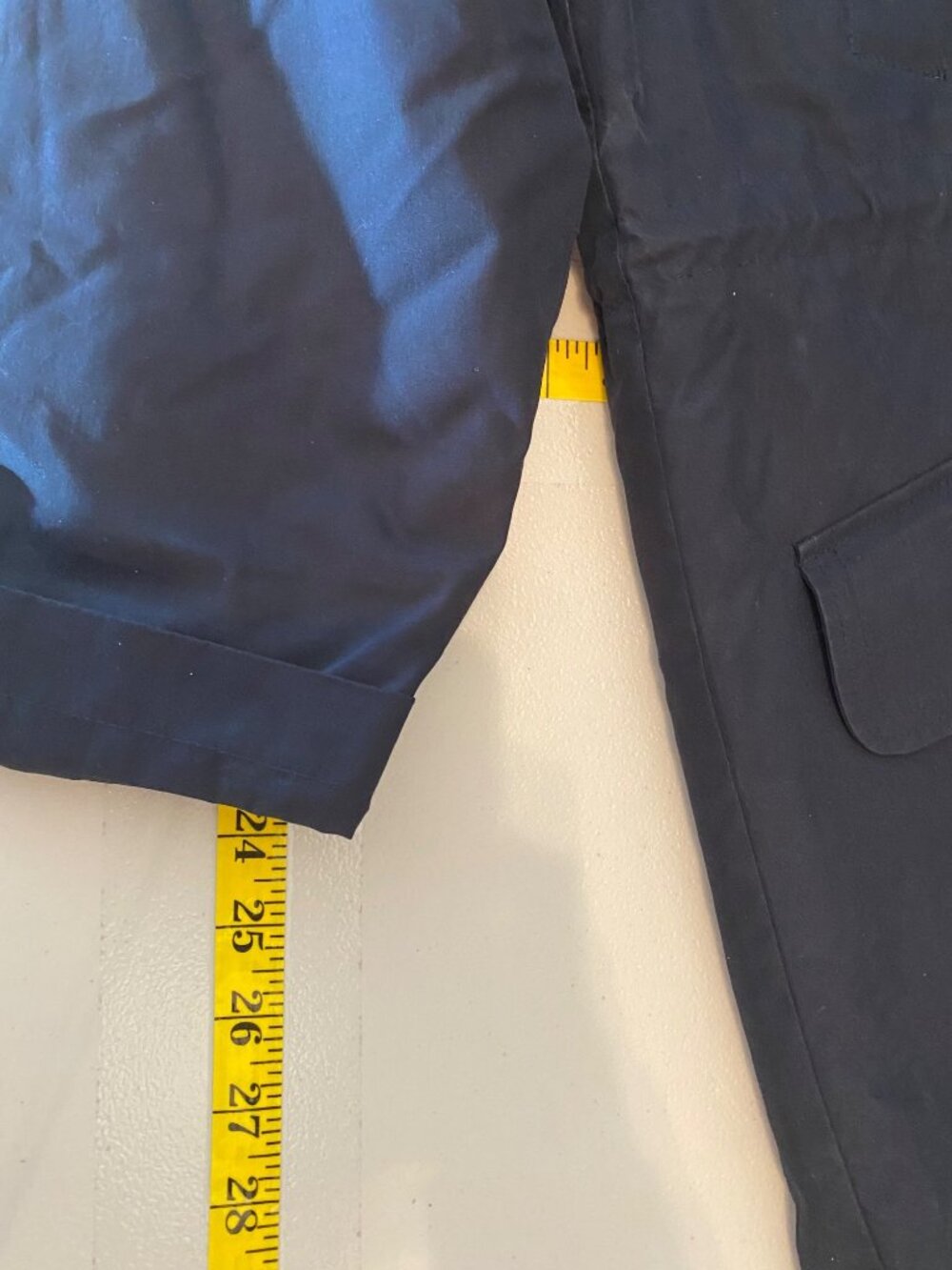 London Fog Hooded Navy Blue Quilted Lined Zips & Buttons Medium - Picture 15 of 15